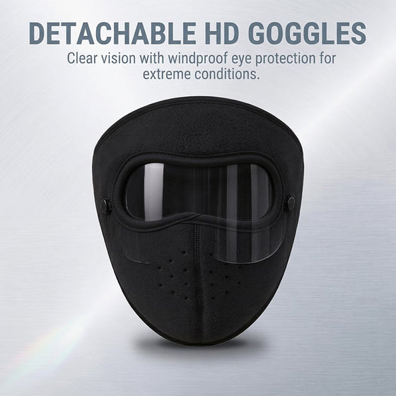 Thermal Ear Protection Winter Face Mask with Protective Eye Shield