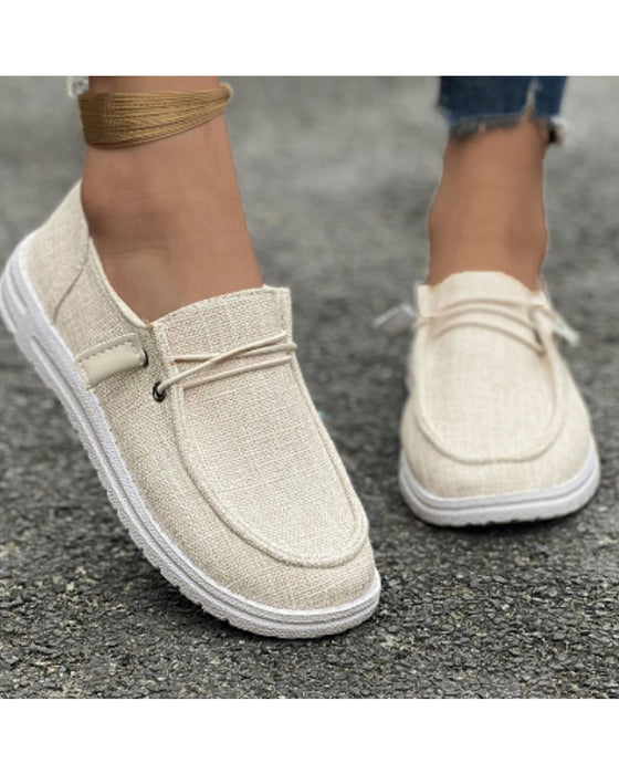 Casual solid color slip-on flats