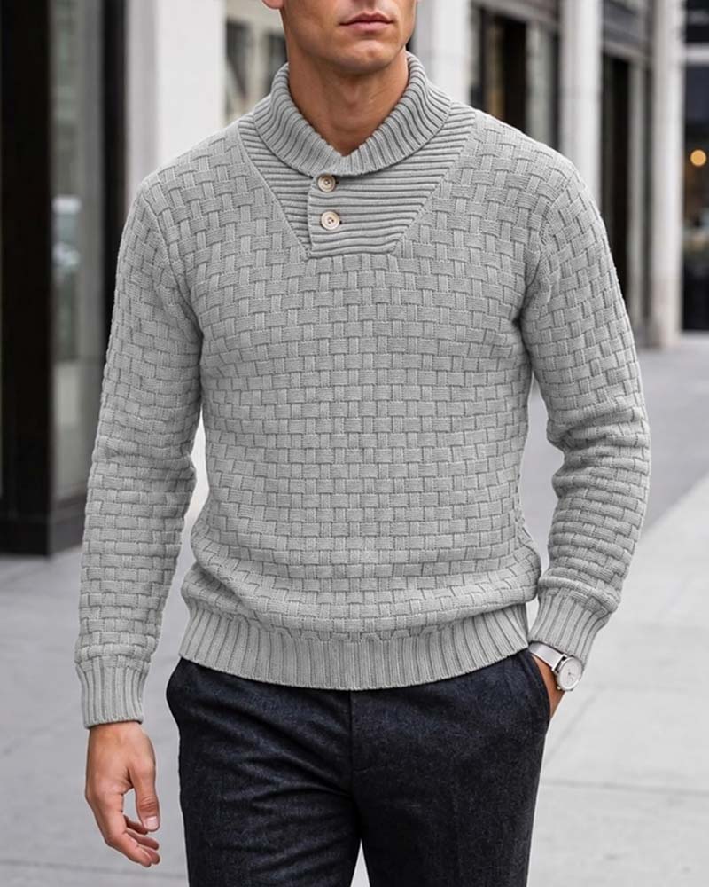 Men's Plaid Casual Pullover