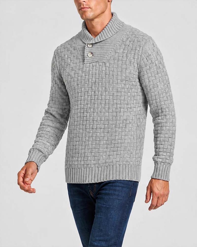 Men's Plaid Casual Pullover