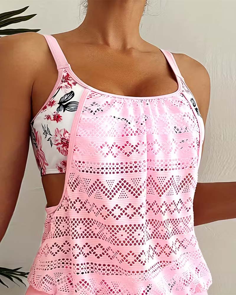 Conservative Boxer Briefs Suspenders Tankini