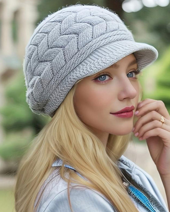 Womens Cable Knit Winter Slouchy Beanie Hat Soft Warm Stretchy
