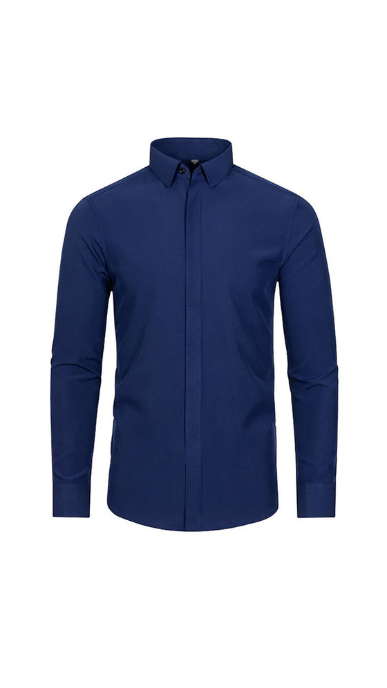 Men's Solid Long Sleeve Shirt