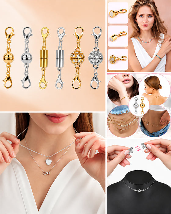 12 Pack Magnetic Necklace Clasps and Closures