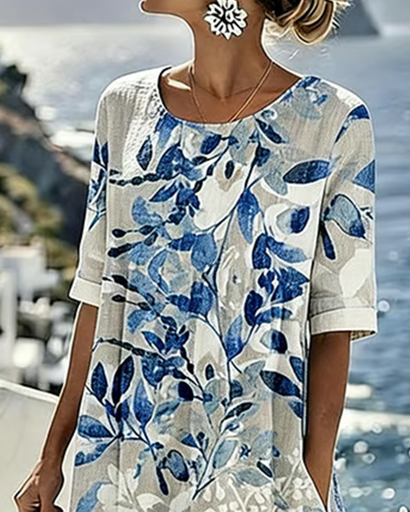 Printed Shift Dress