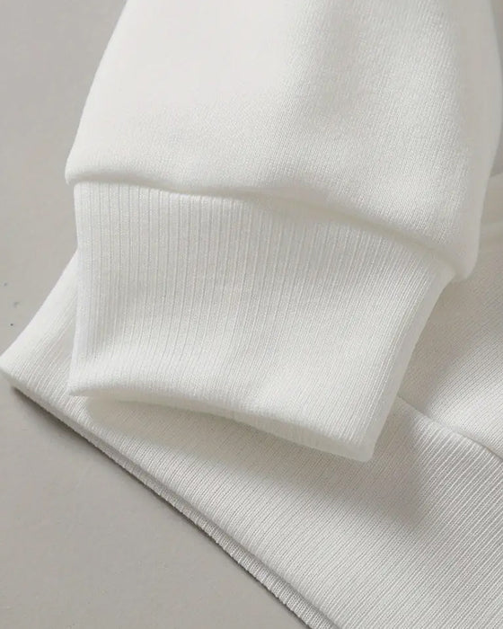 Wine Glass Printed Round Neck Sweatshirt