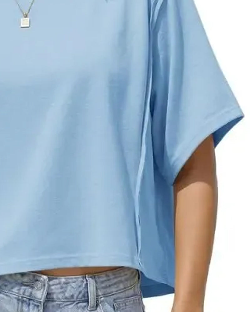 Short Drop Shoulder Loose T-Shirts
