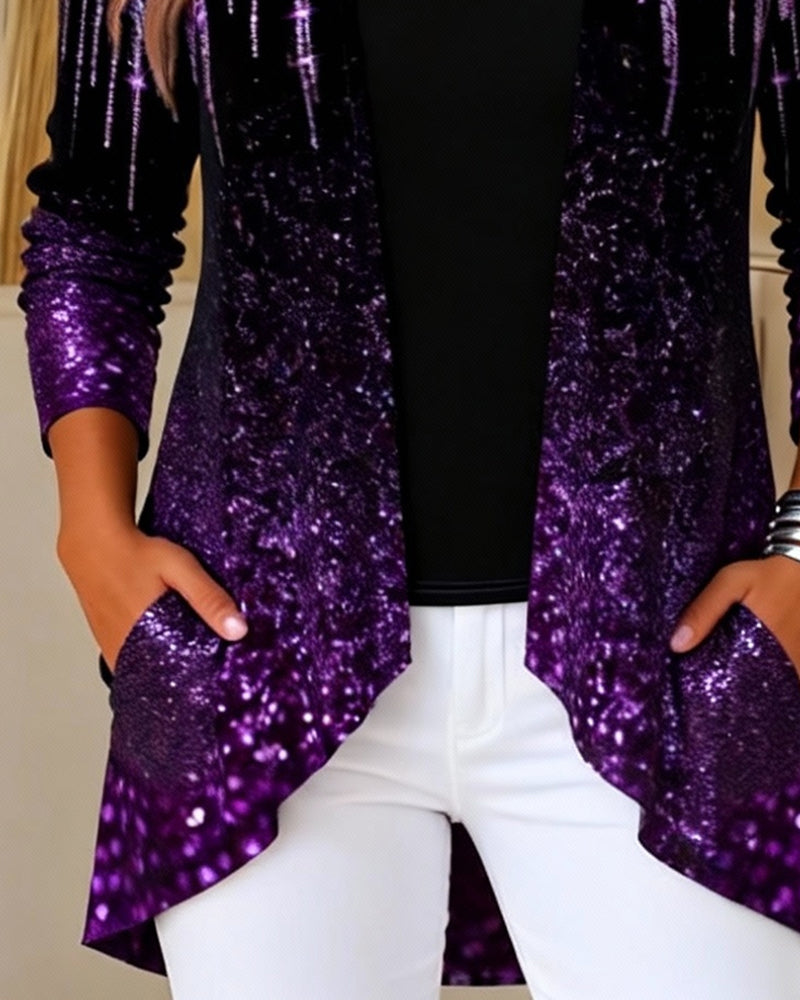 Irregular Faux Two-Piece Printed Top