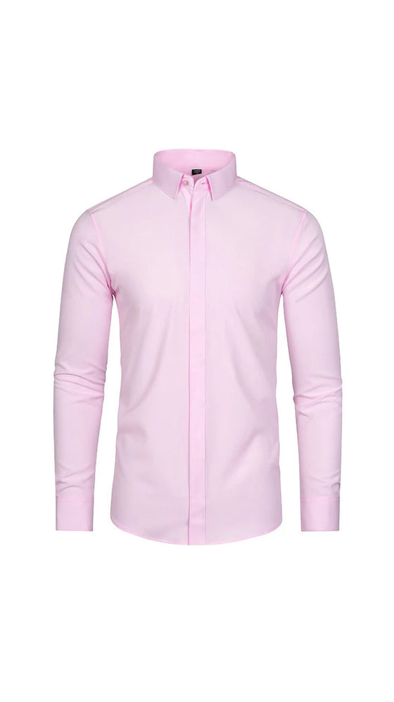 Men's Solid Long Sleeve Shirt