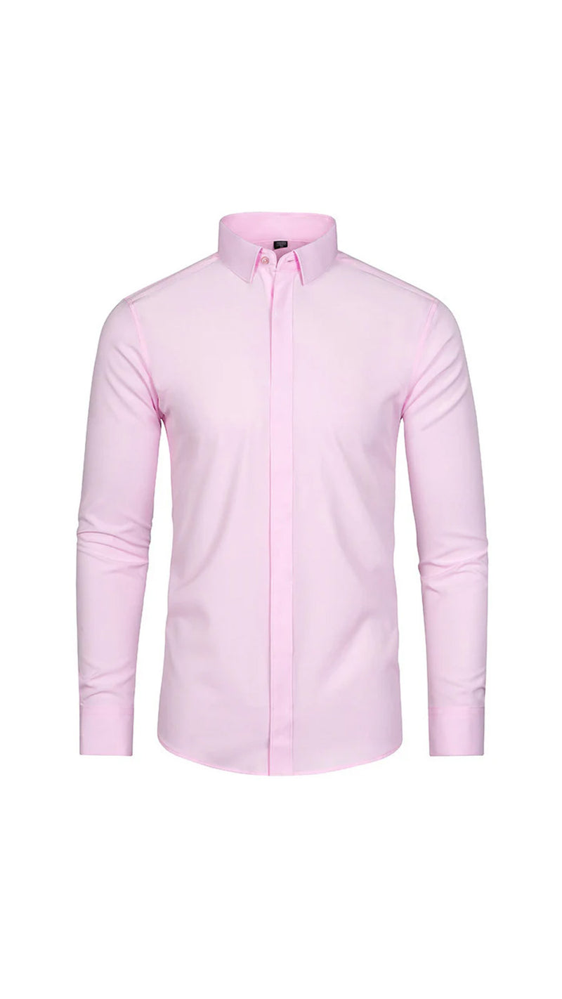 Men's Solid Long Sleeve Shirt