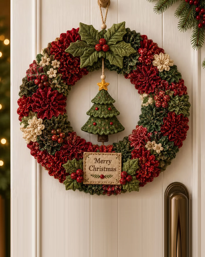 ❄️🎄 3D Fabric Pegging Wreath Craft Kit