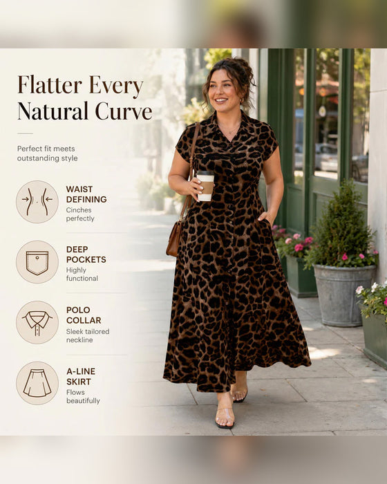 Casual Leopard Maxi Dress