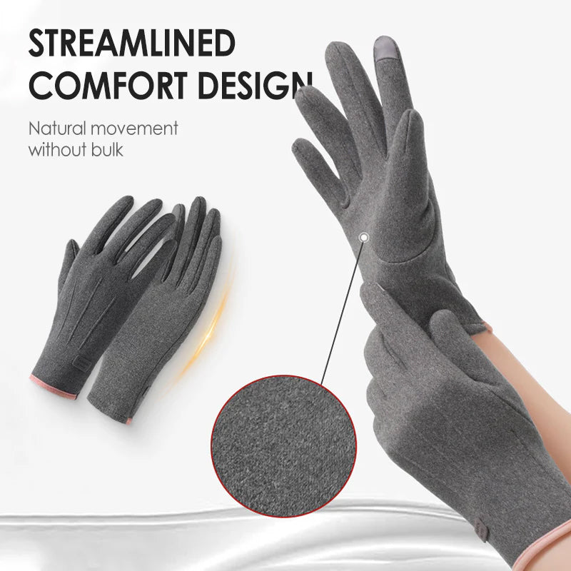 Warm And Windproof Gloves With Touchscreen Function And Anti-Slip Grip