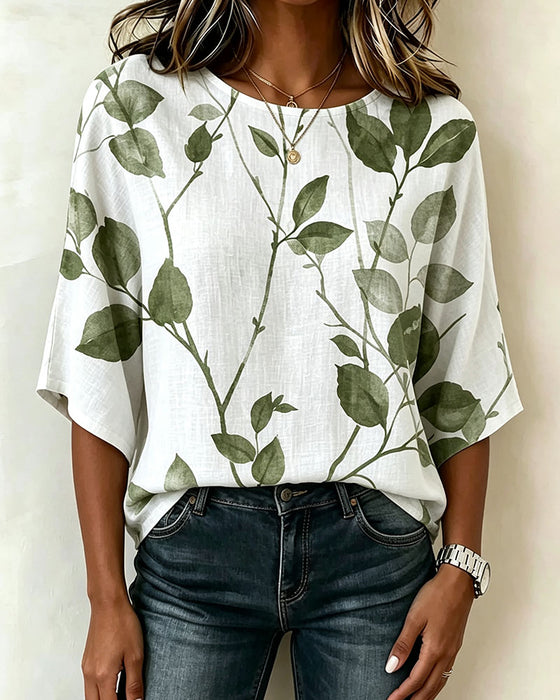 Loose Ink Wash Blouse