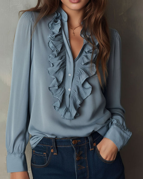 Ruffled Fashionable And Elegant Blouse