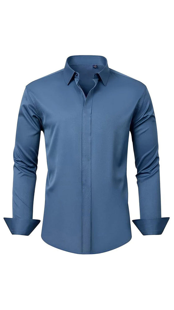 Men's Solid Long Sleeve Shirt