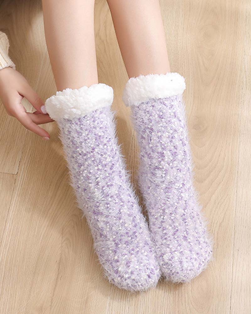 Cozy Lounge Slipper Socks with Grippers