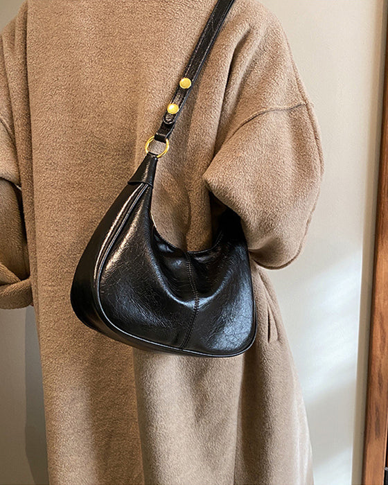 Waxed Leather Underarm Bag