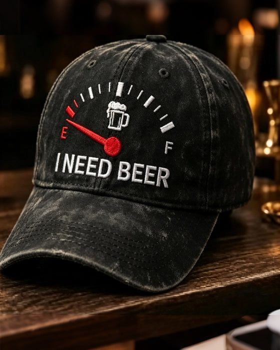 Dashboard Beer Embroidered Baseball Cap