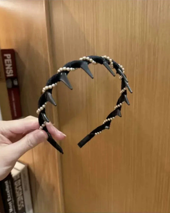 Vintage High Cranium Artificial Pearl Hairband