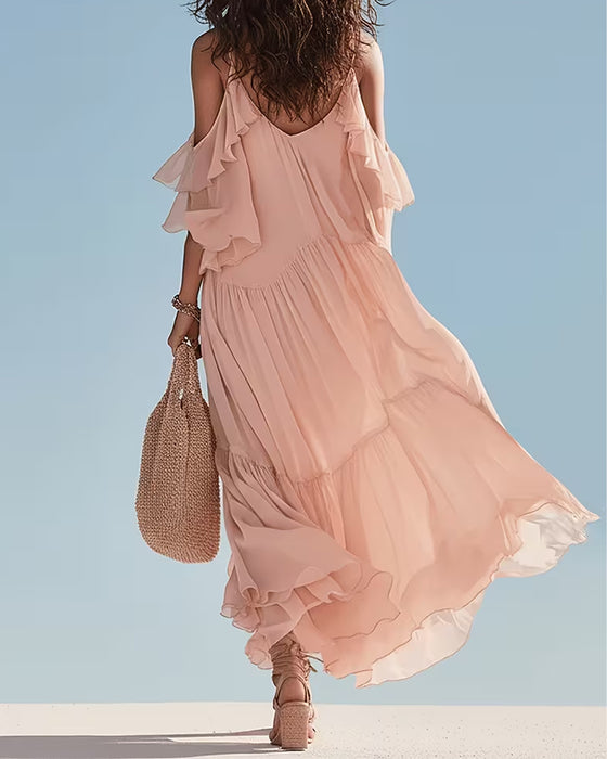 Camisole Ruffle Casual Dress