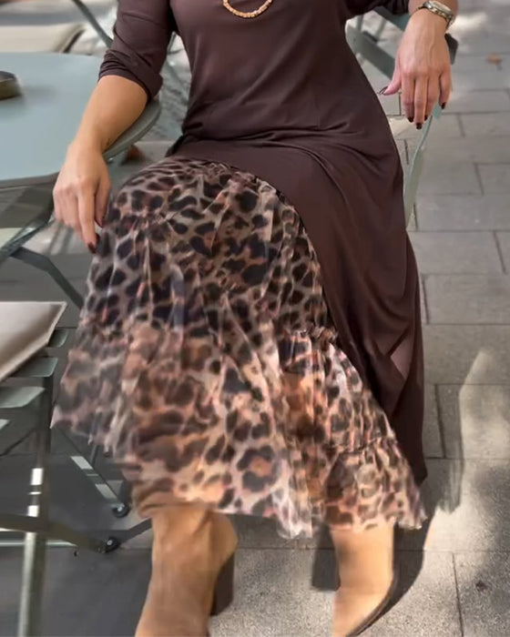 Casual All-Match Leopard Print Skirt