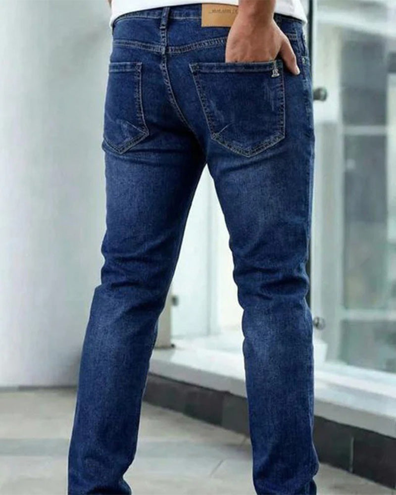 Men’s Casual Solid Jeans