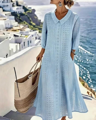 Baby Doll Neck Hollow Dress
