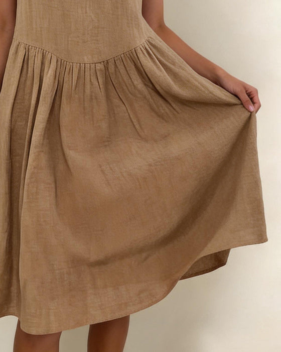 Halter Sleeveless A-Line Dress
