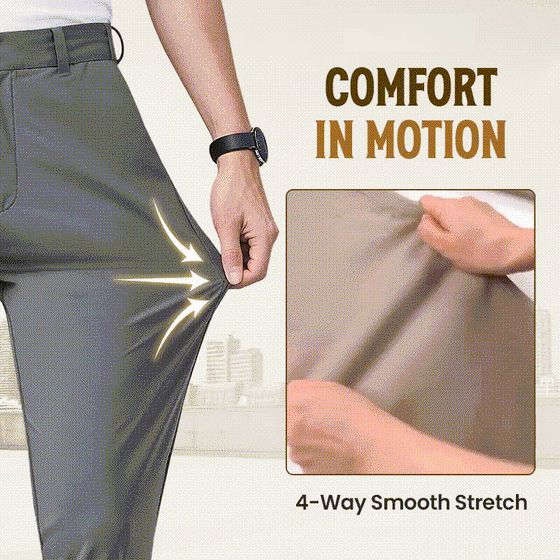 Men's Active Khaki Pants With Expandable Waistband