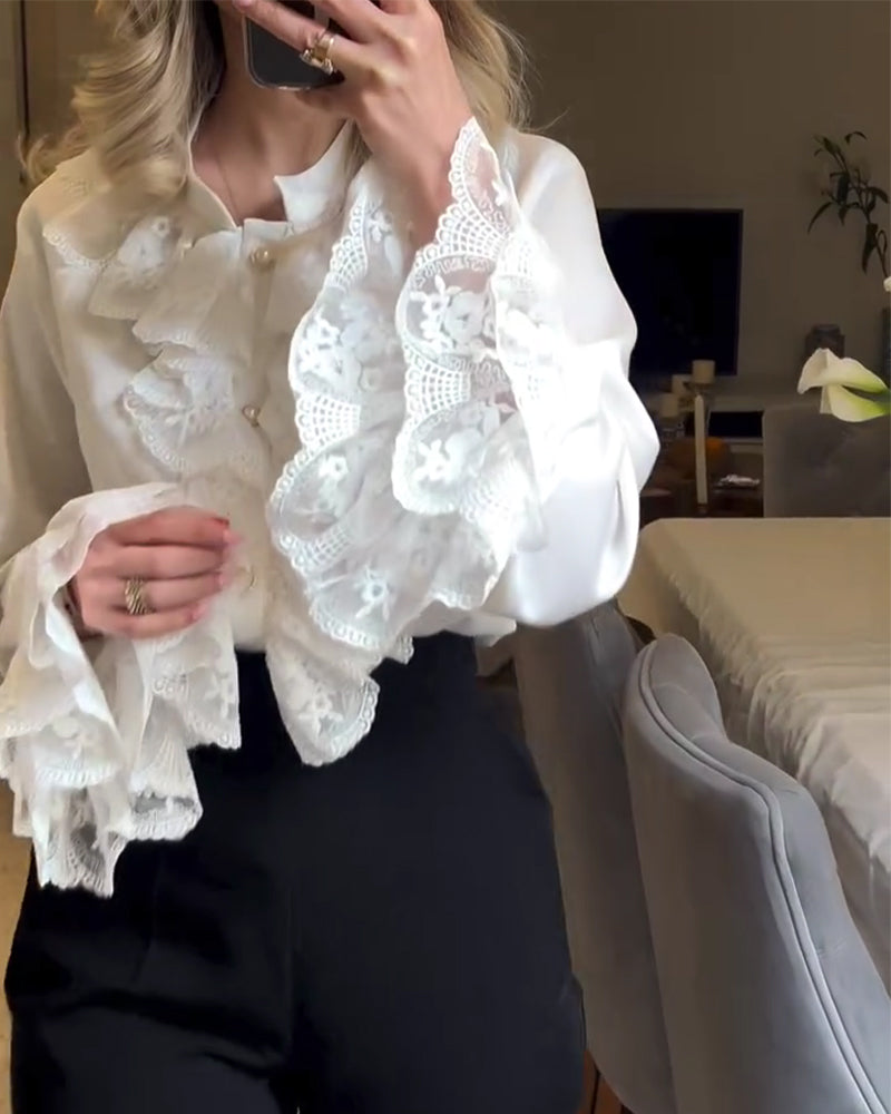 Stylish Ruffle Design Blouse