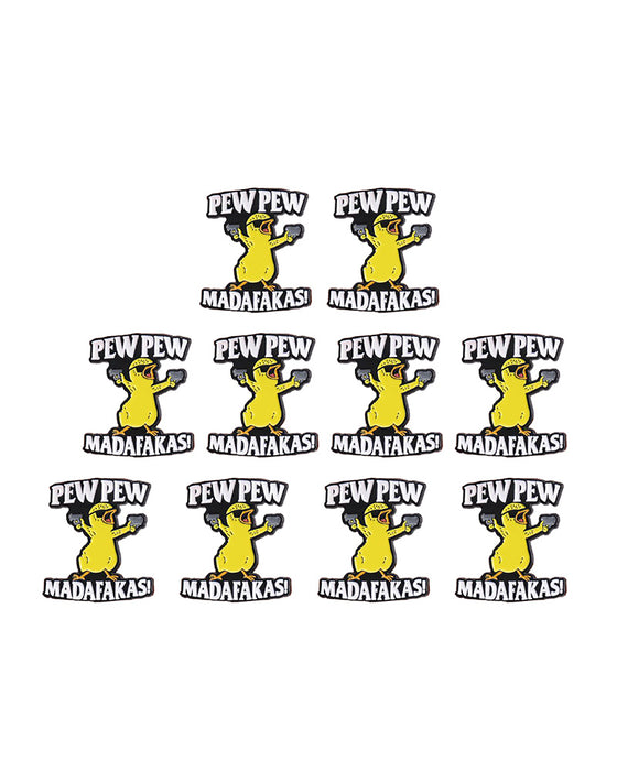 Letter & Cartoon Duck Design Brooch