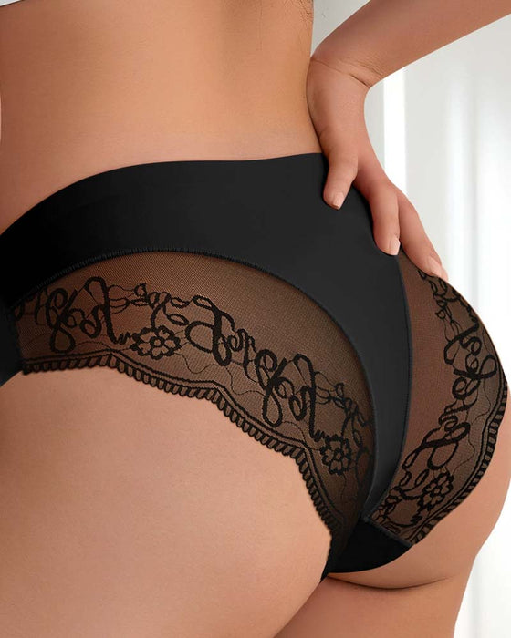 Lace Patchwork Seamless Panties