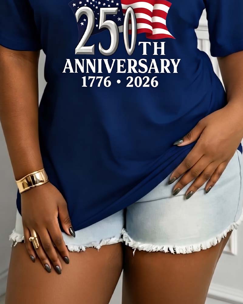 Commemorative Printed Short-Sleeve T-Shirt