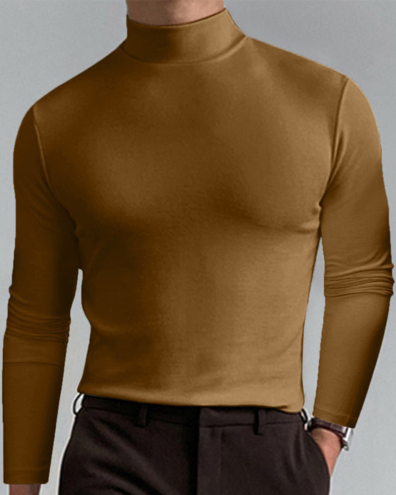 Men's Long-Sleeved Top With Slim Neckline