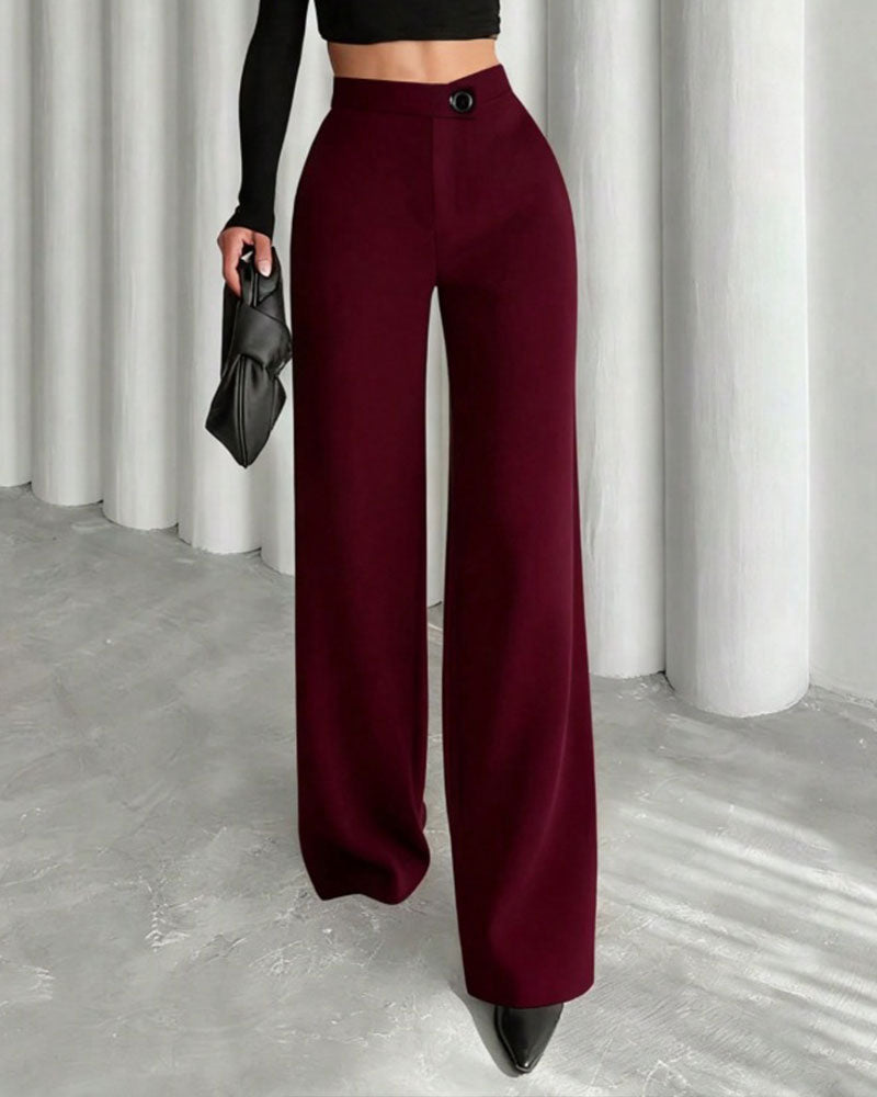 High Waisted Draped Suit Pants