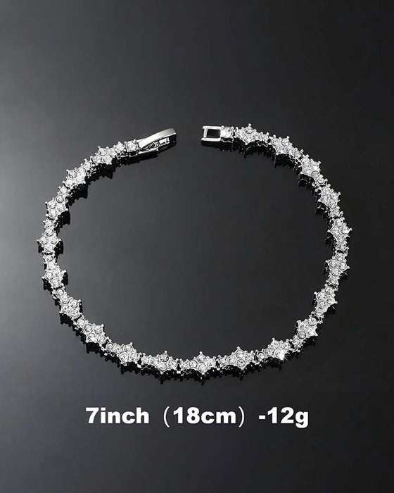 Classic Sparkling Cubic Zirconia Commemorative Bracelet