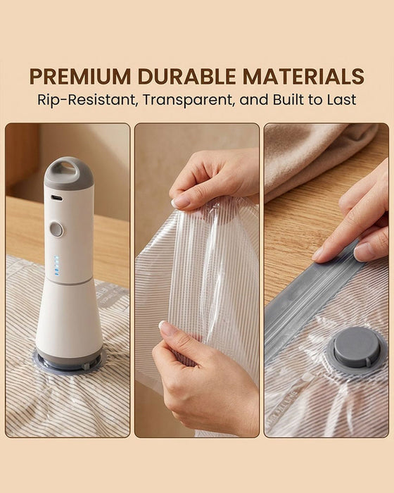 Travel Vacuum Bags with Portable Electric Pump