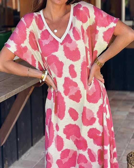 Loose Leopard Print Dress