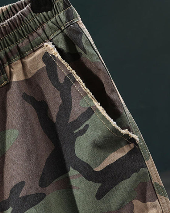 🔥 Men's Studded Camouflage Cargo Shorts