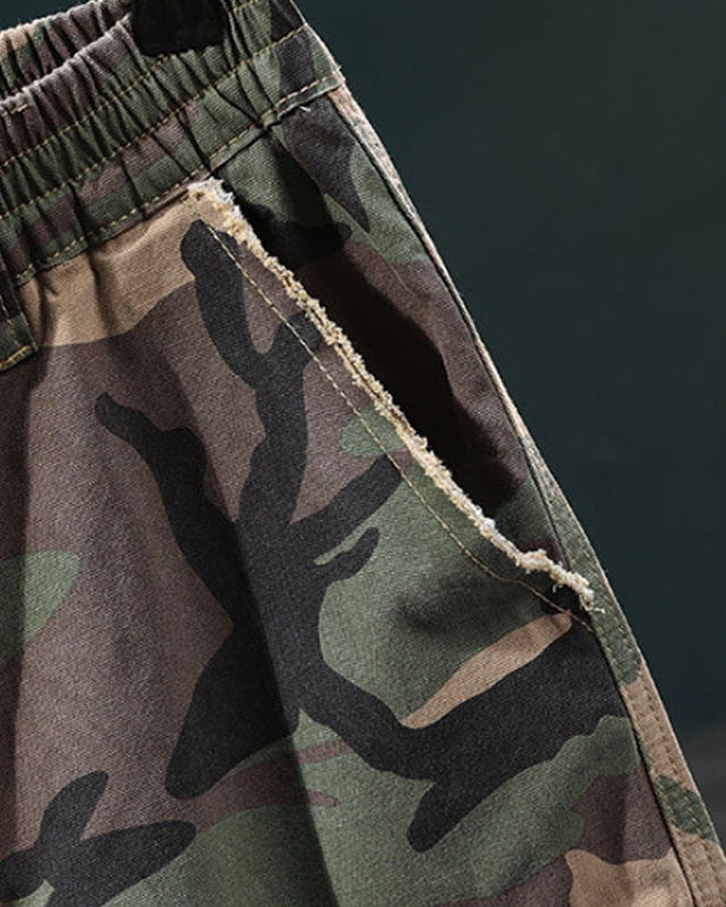 🔥 Men's Studded Camouflage Cargo Shorts
