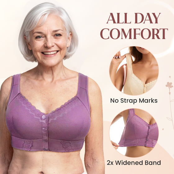 Front Closure Breathable Bra for Seniors