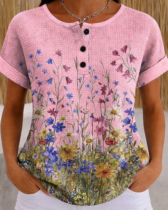 Henley Wildflower Daisy Waffle Top