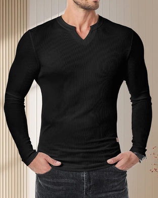 Men's Slim Fit V-Neck Longline Muscle Shirt