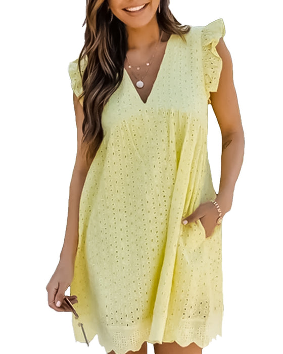 Lace above-knee dress