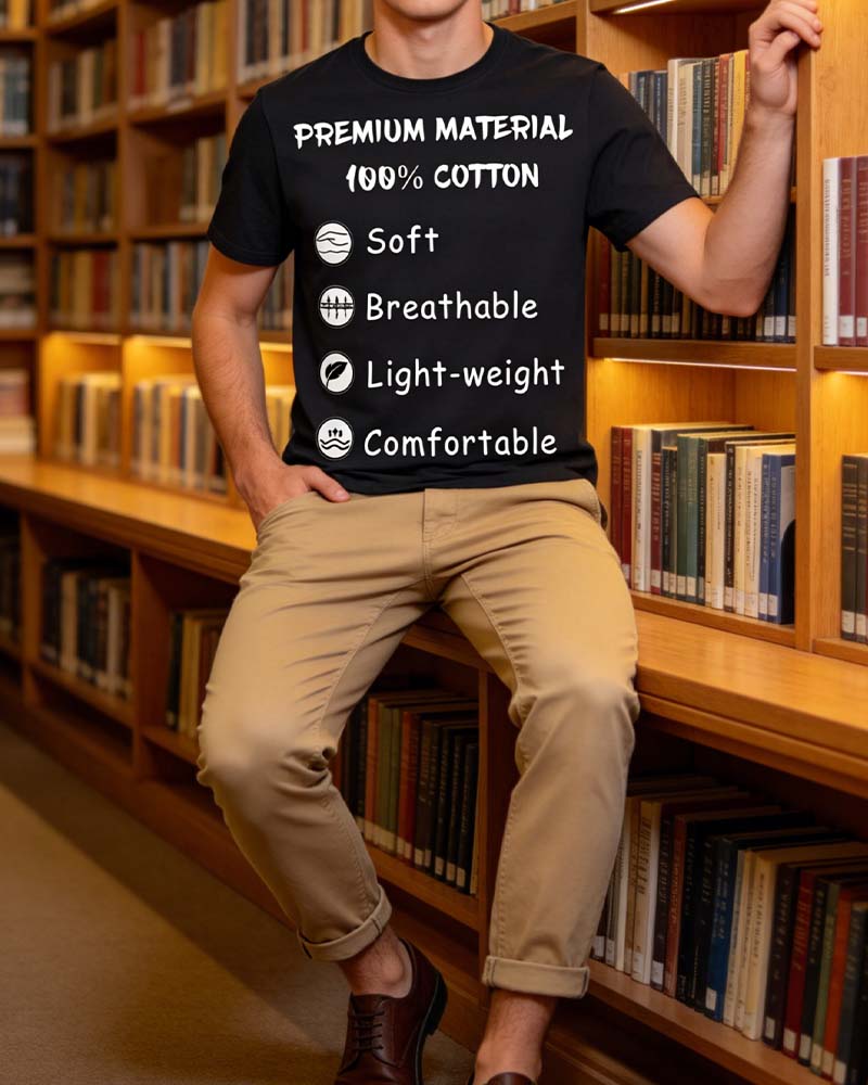 Men's Letter Print Short Sleeve T-Shirt