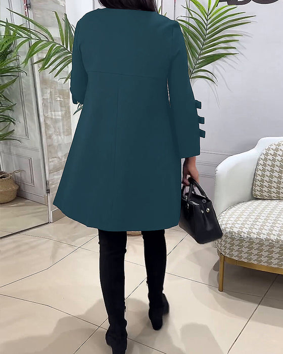 Casual Knee Length Dress with Long Sleeve