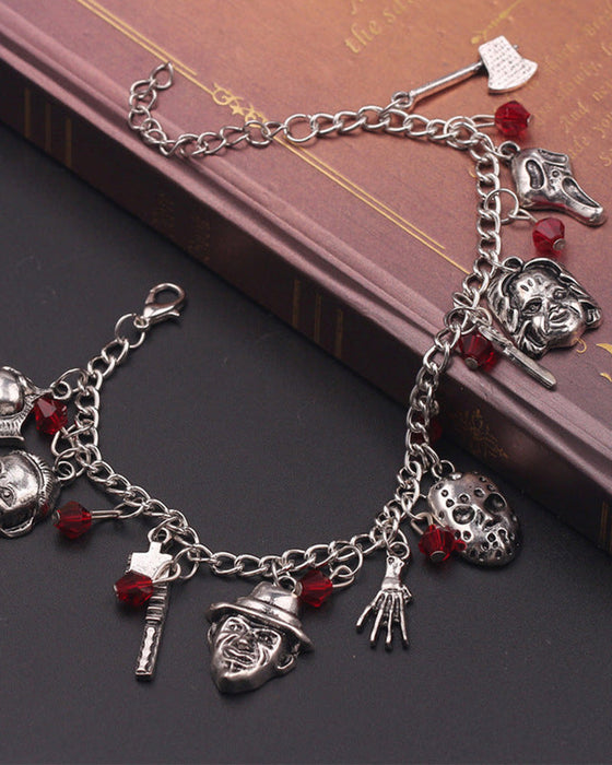 Halloween jason mask bracelet