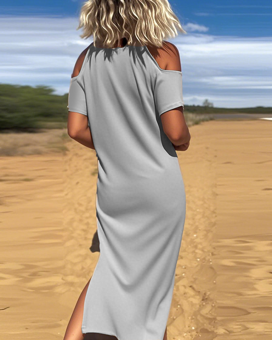 Fashion Casual Off-Shoulder Slim Dress