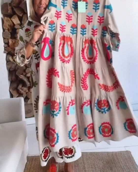 Floral Graphic Print Dress